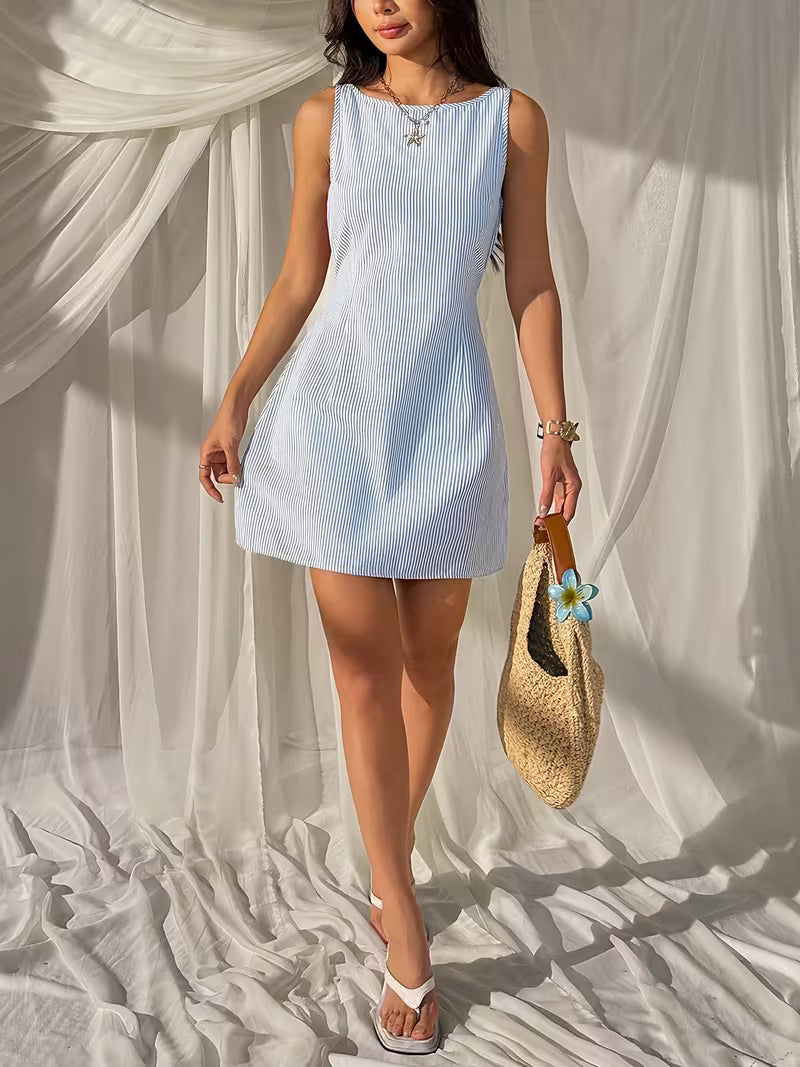 Veneza — Striped Mini Dress