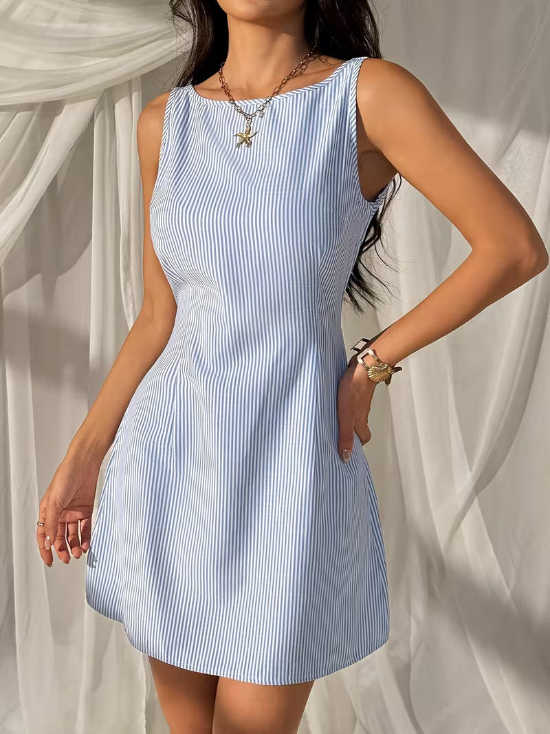 Veneza — Striped Mini Dress